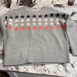 Workshop Republic Clothing Gray Star Pattern Sweater
